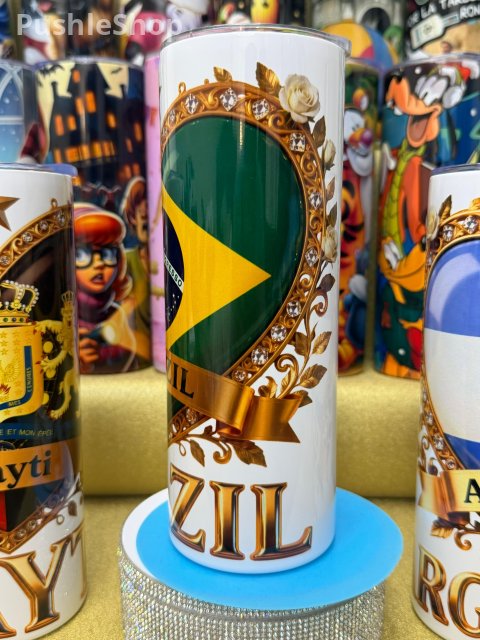 Brazil Tumbler 20 oz - Stylish Design with Distinctive Brazil Flag Motif, Ideal for Everyday Use 4