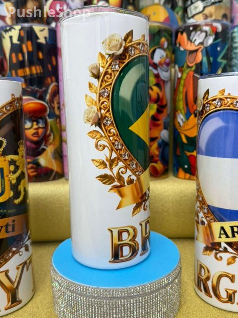 Brazil Tumbler 20 oz - Stylish Design with Distinctive Brazil Flag Motif, Ideal for Everyday Use 3