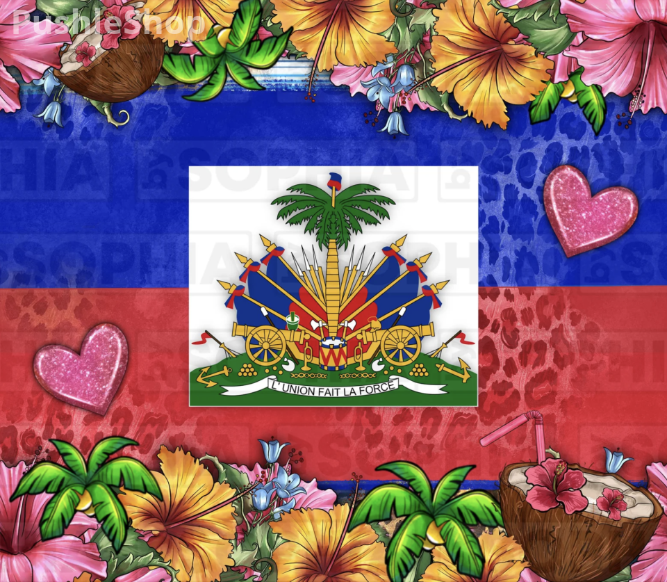 Haitian Flag Day 20 oz Beverage Can with Unique Design and Features