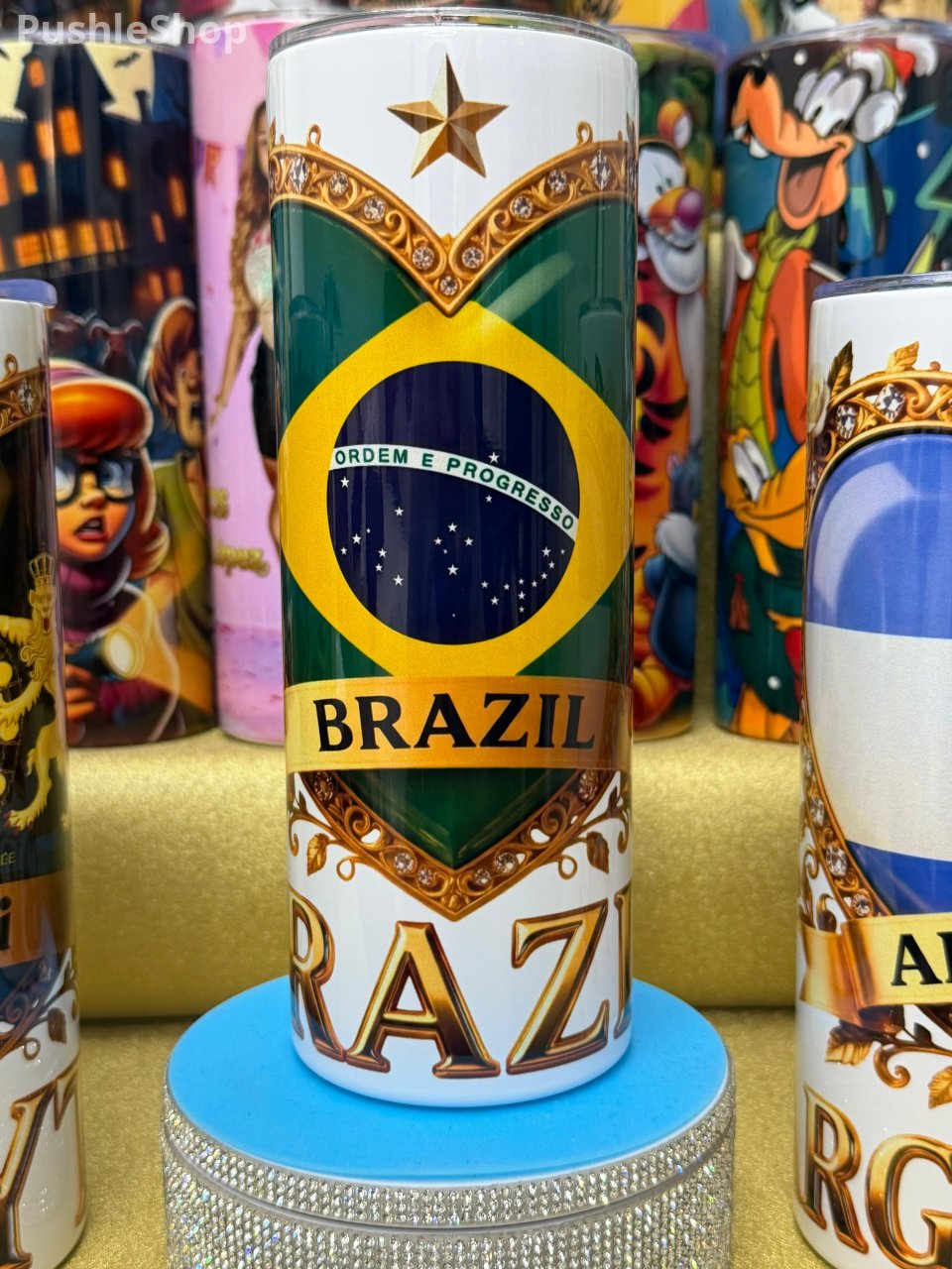 Brazil Tumbler 20 oz - Stylish Design with Distinctive Brazil Flag Motif, Ideal for Everyday Use
