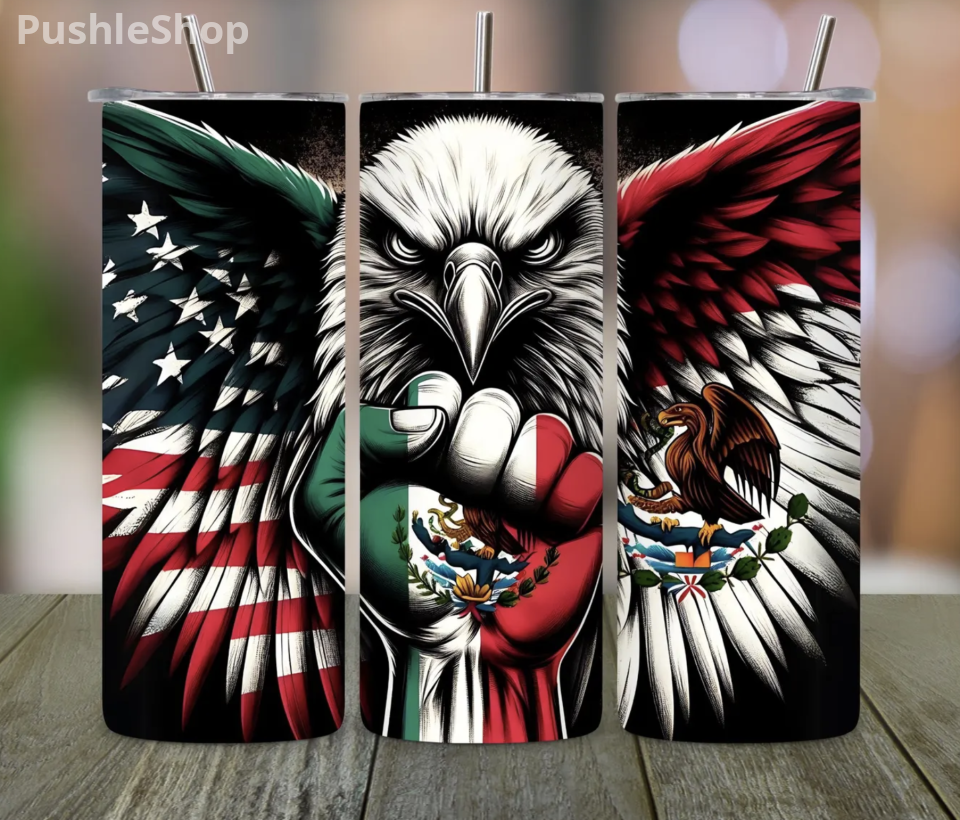 Mexican Flag Tumbler – 20oz .
