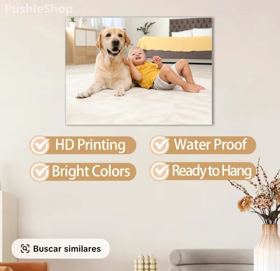 Personalized Canvas Wall Art Custom Photo Painting Frame for Home Decor Gifts & Souvenirs High-Quality Framed Art Ready to Hang